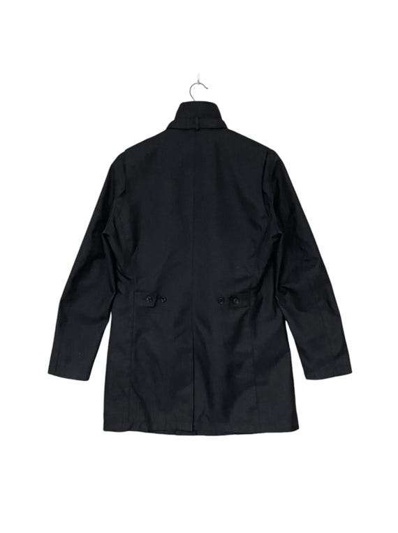 Vintage Y2K 2000s Express Black Suede Faux fur Long Coat