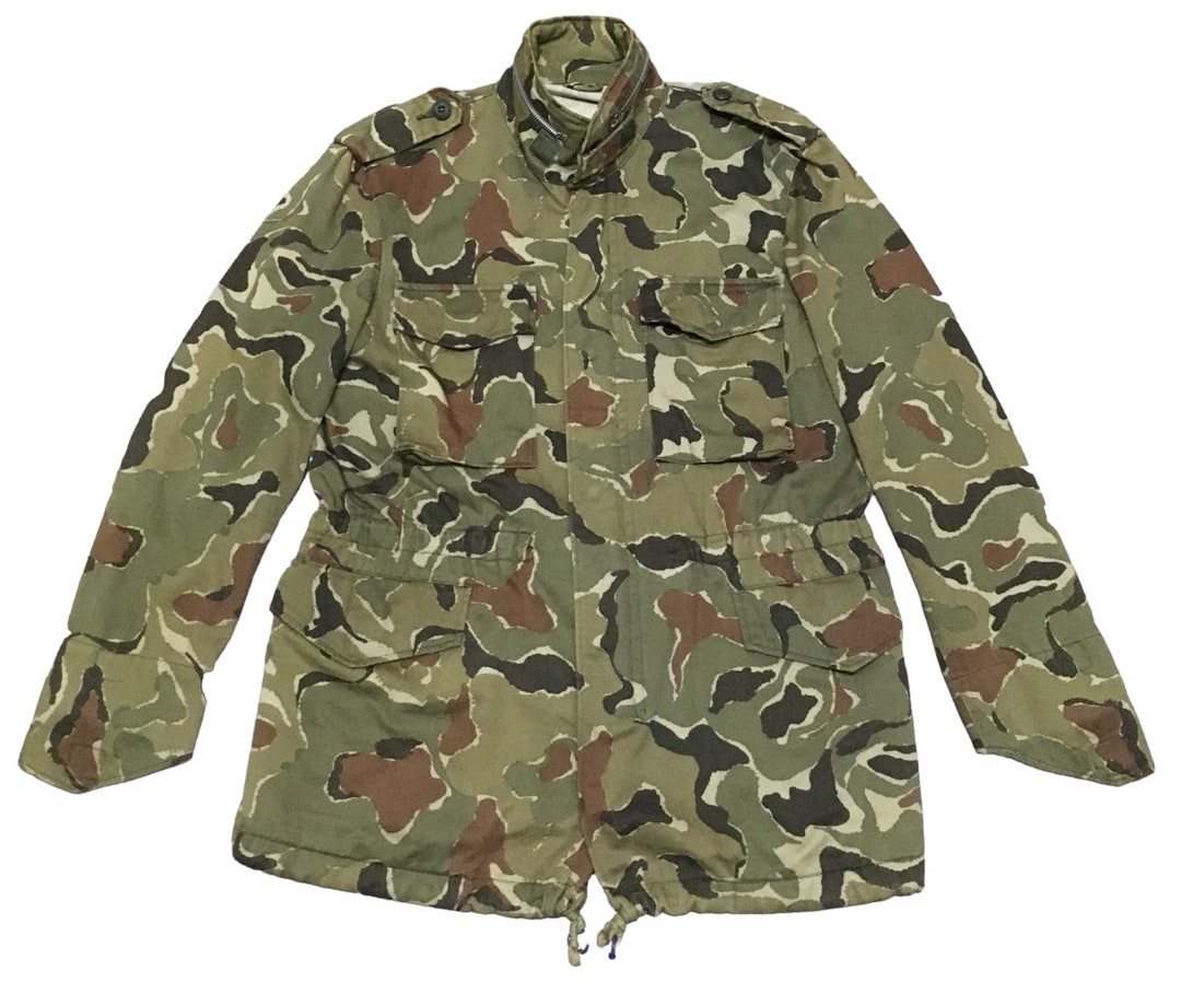 Rare Design Vintage Military Camouflage Jacket 1980s Etsy