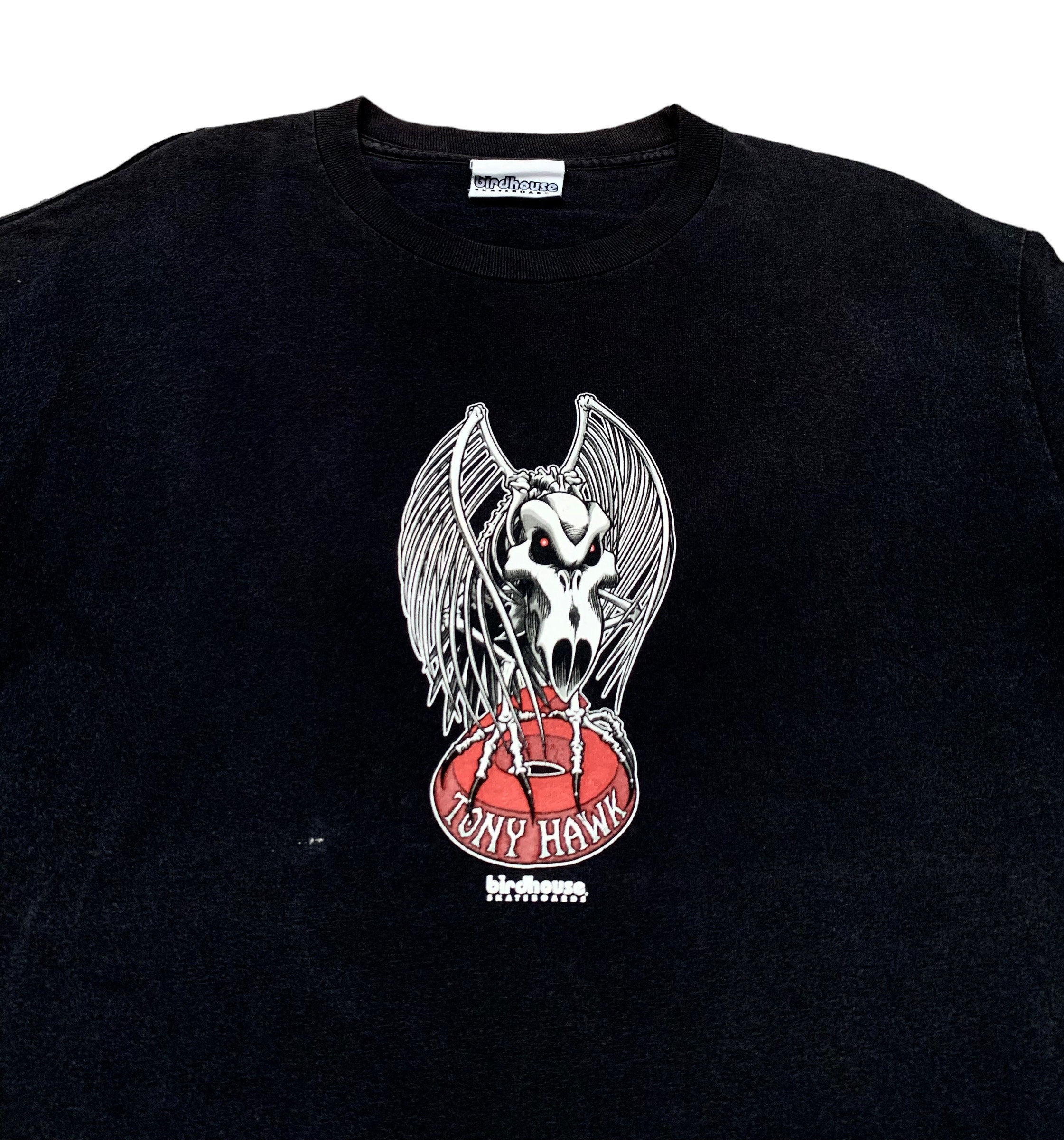 Very Rare Vintage Brand Birdhouse Tony Hawk Made in Usa T-shirt