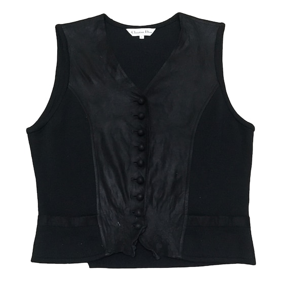 Rare Design Vintage Brand Christian Dior Leather Vest 1990s - Etsy