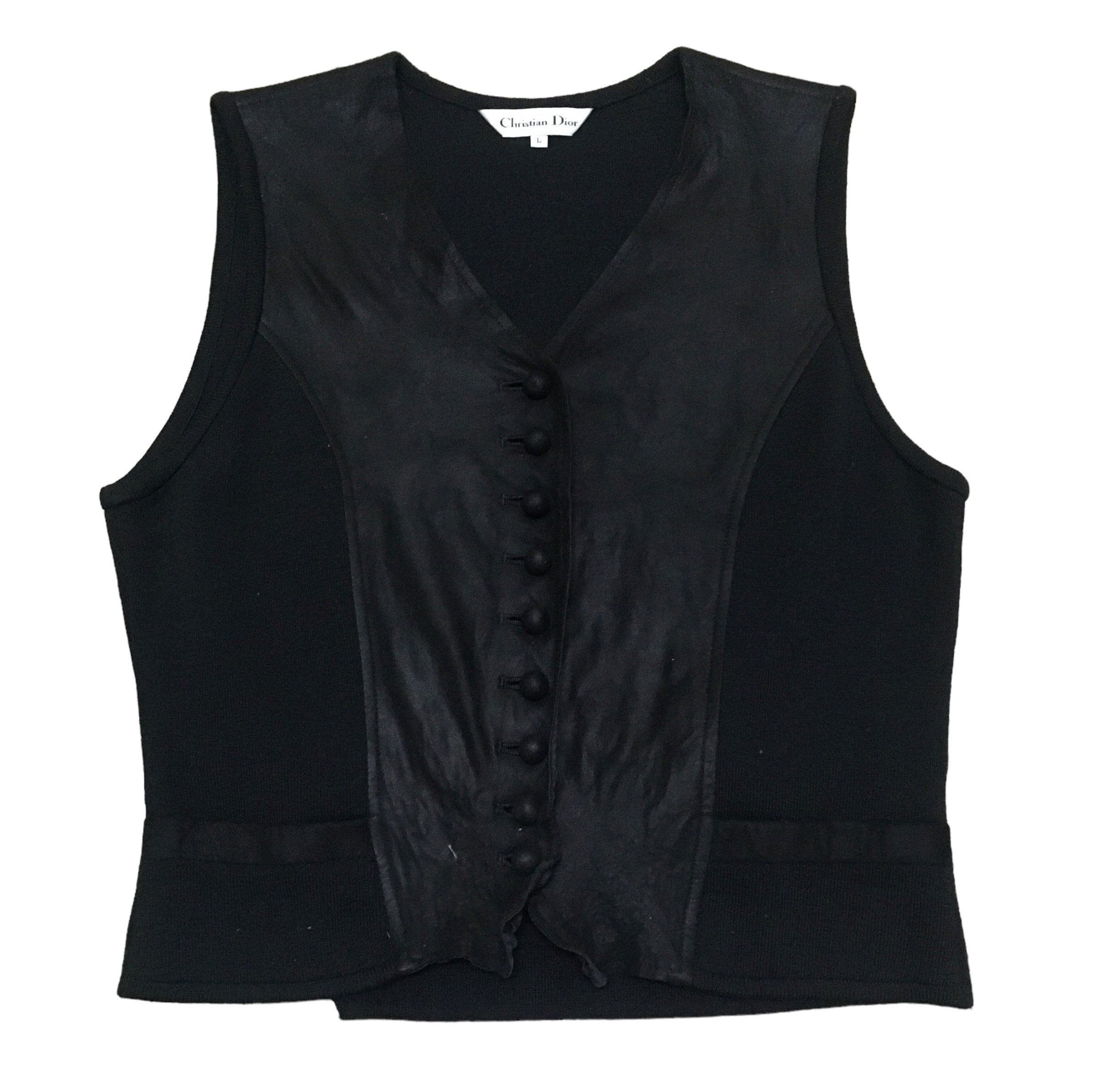 vintage Christian Dior ベスト Rare Design Vintage Brand Christian Dior Leather Vest 1990s - Etsy