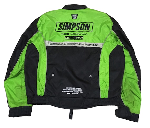 Rare Design Vintage Brand Racing Simpson Biker Jacket 1990s Rare Design Vintage Brand Racing Simpson Biker Jacket 1990s