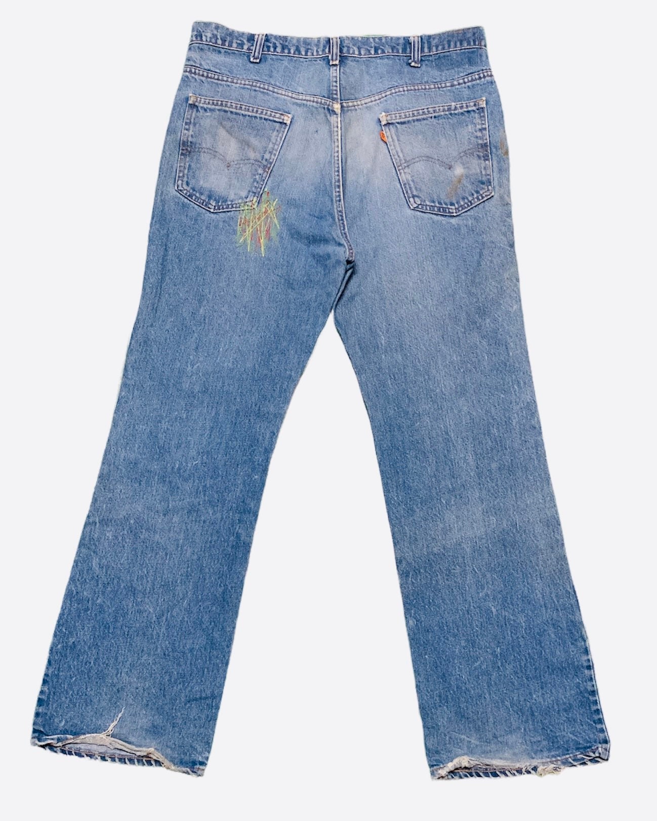 Rare Design Vintage Levis Orange Tab Bootcut Denim 1970s - Etsy