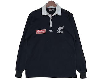 RARE Vintage 90s Distressed Canterbury New Zealand All Blacks