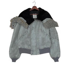 【90's~】Replica N-2B Flight Jaket ALPHA N-2B Flight Jacket Coat men Size L olive green 80s