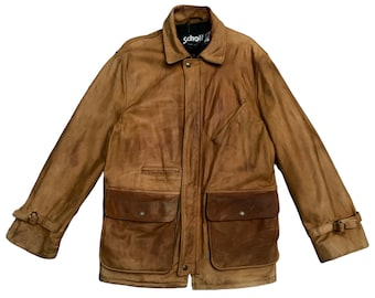 Rare Design Vintage Schott Made In Usa Leather Jacket 1980s