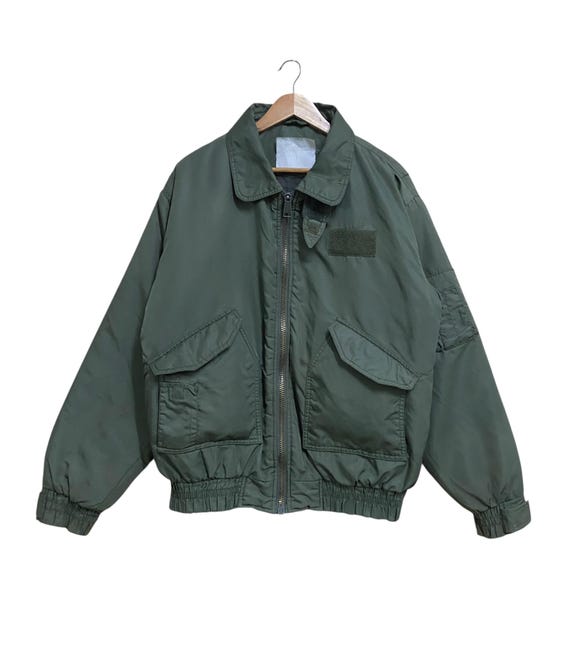 Rare Design Vintage Military CWU 45P Bomber Flight Jacket 1990s