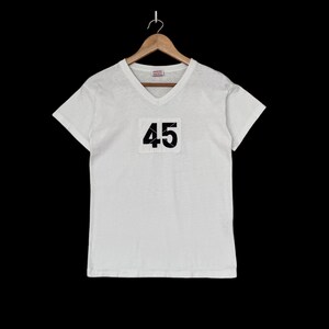 Rare Vintage Japanese Brand 45rpm Big Logo T-shirt 2000s