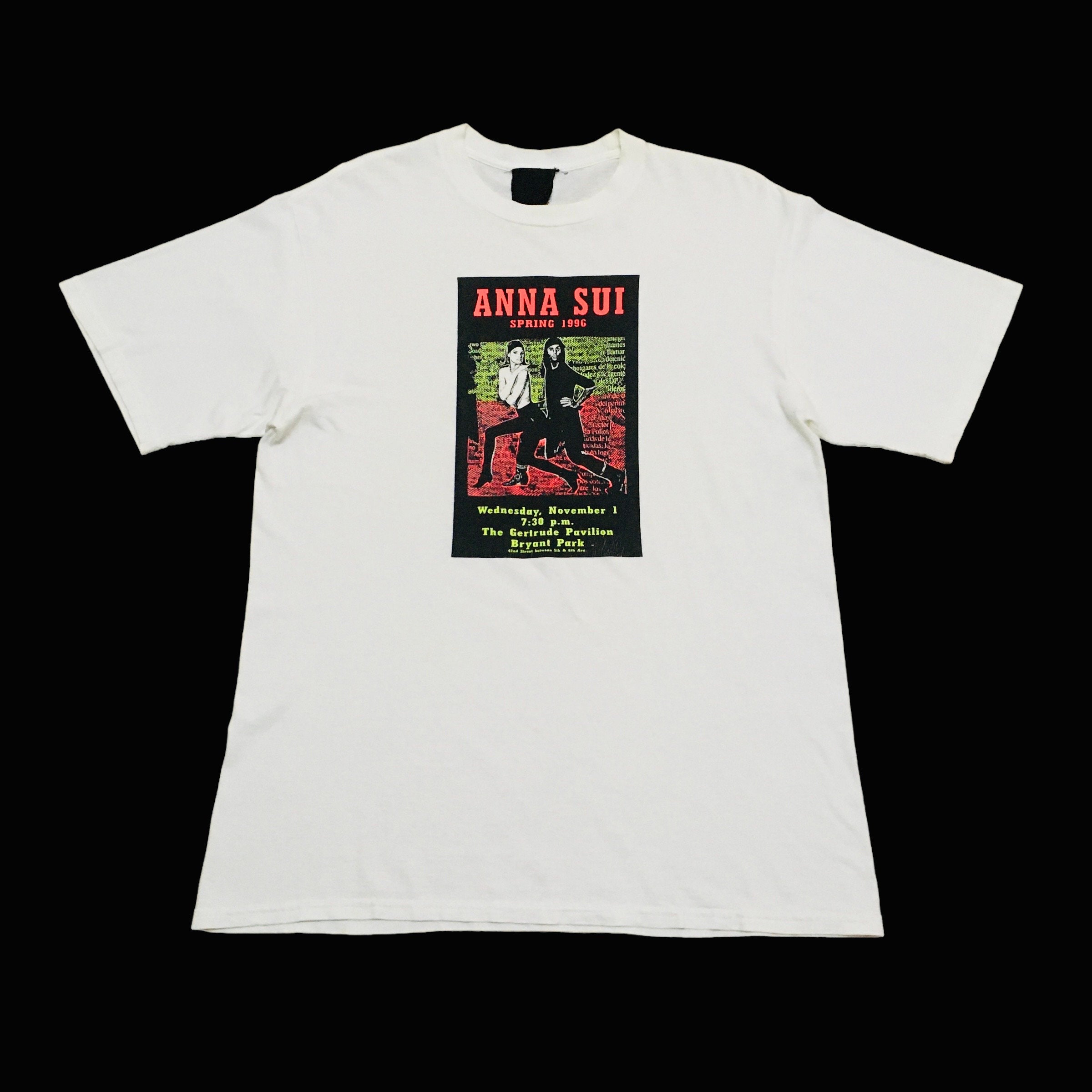 Very Rare Design Vintage Brand Anna Sui T-shirt Spring 1996s 