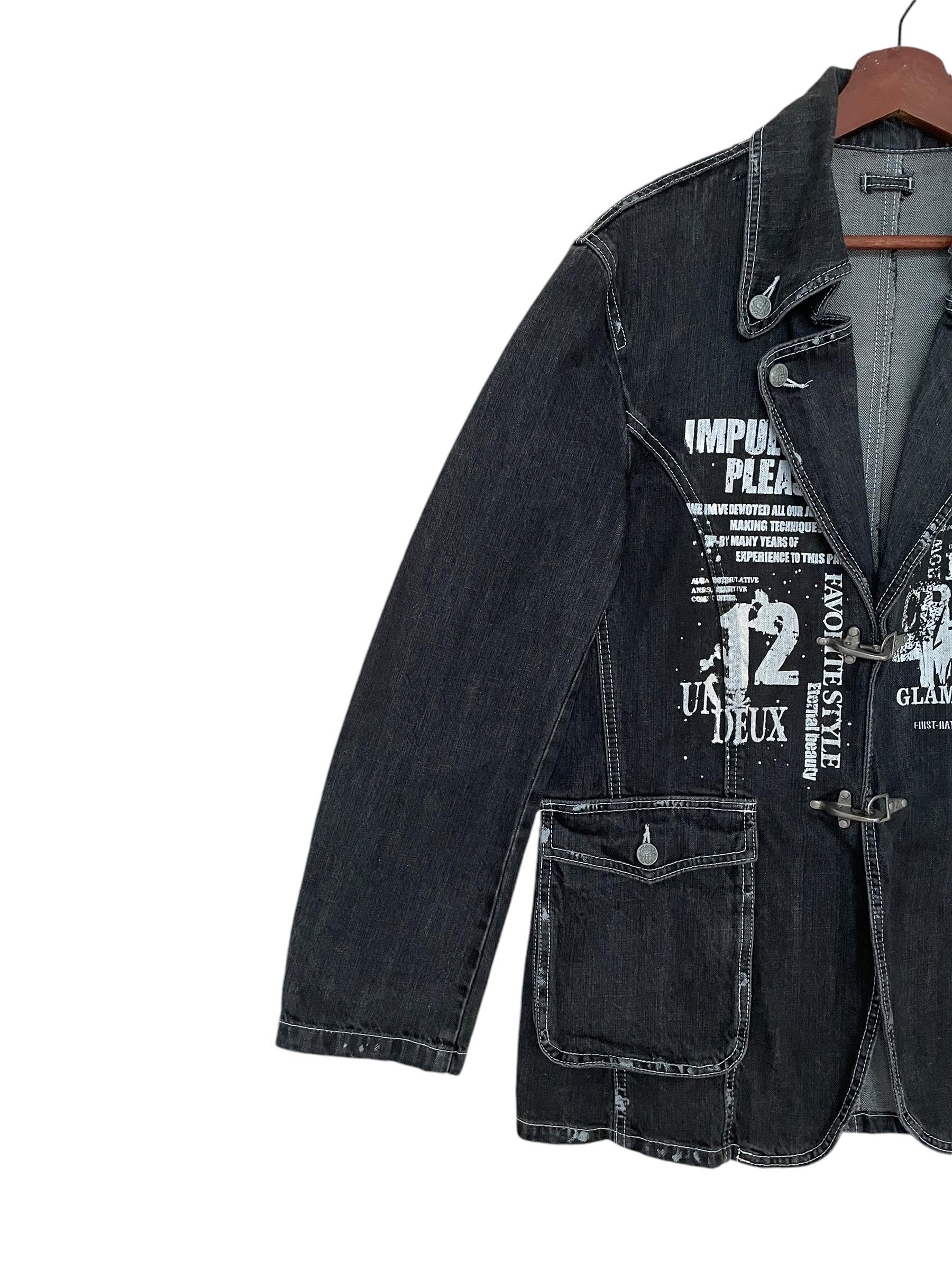 Rare Vintage Japanese Brand Archive Skull Punk Denim Jacket