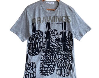 Rare Design  Vintage Japanese Brand Comme Des Garcons T-shirt 2000s