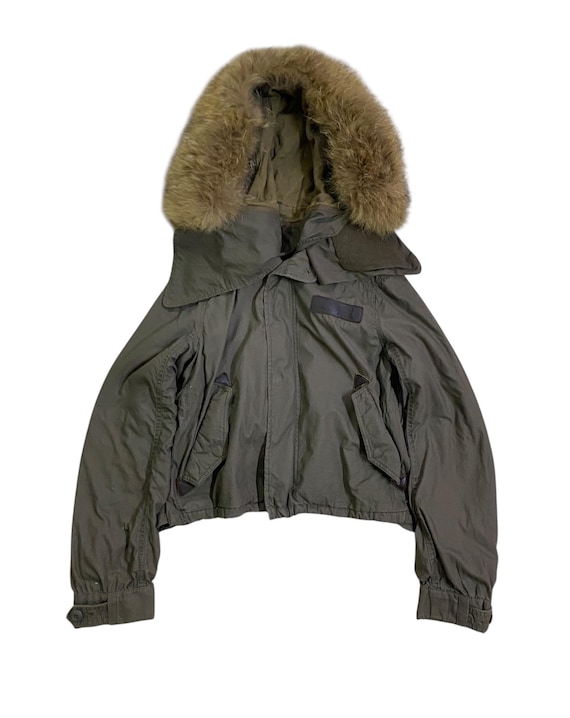 Very Rare Vintage Japanese Brand GOA N2B Monster Fur Military 