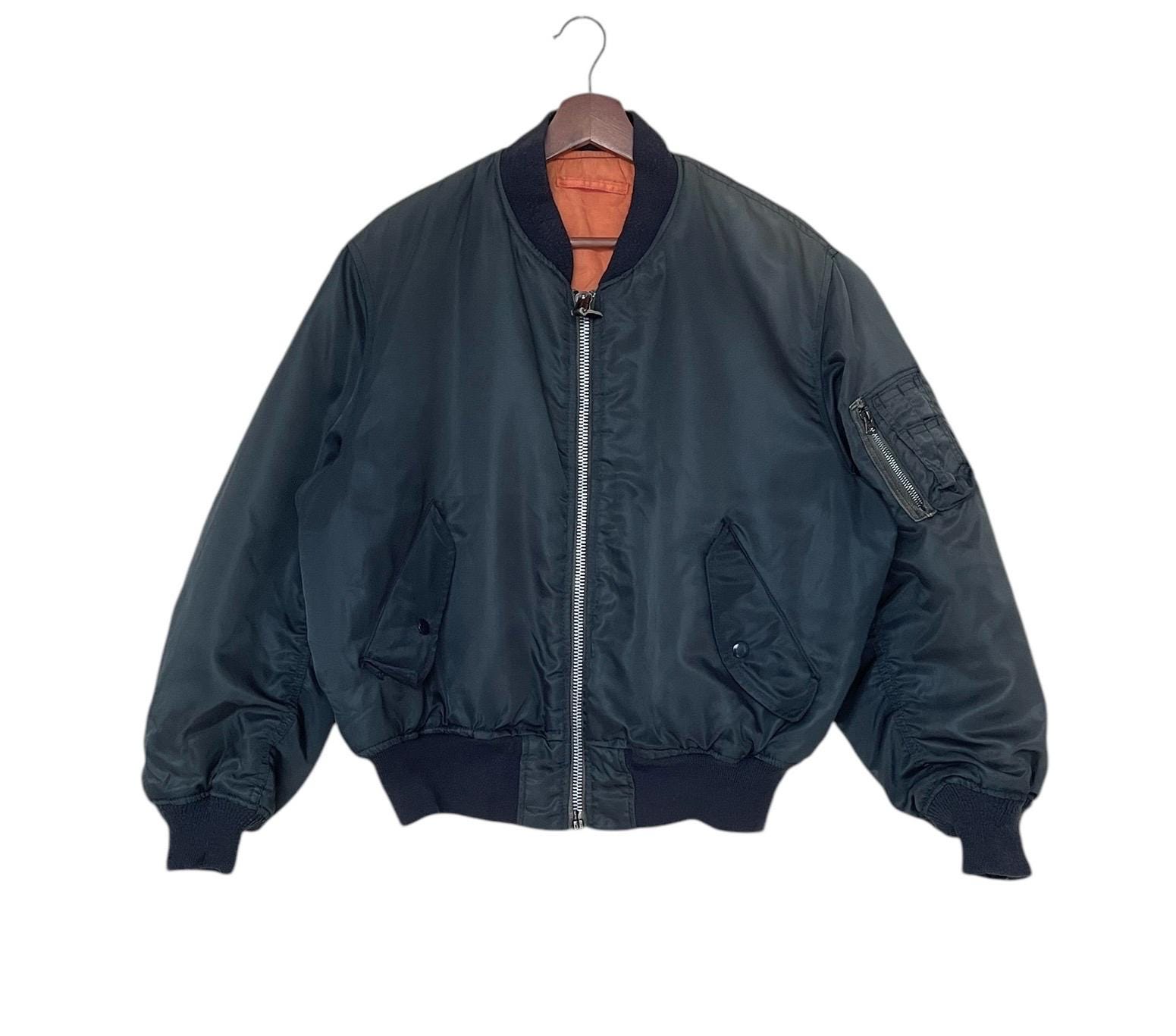 Vintage 90s Alpha Industries Distressed Bomber Jacket