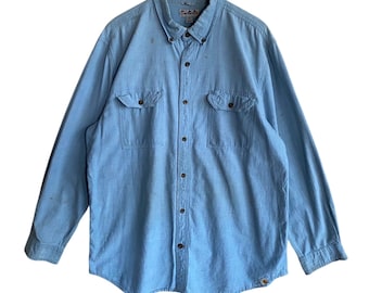 Rare Design Vintage Brand Carhartt Denim Shirt 2000s