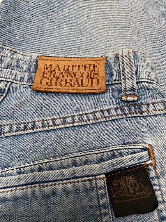 Pantalon Girbaud Gris à Rayures - Taille 34, Laçage Rouge - Occasion Très Bon état