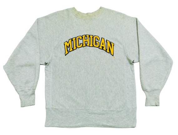 Rare Design Vintage Champion Reverse Weave Michigan