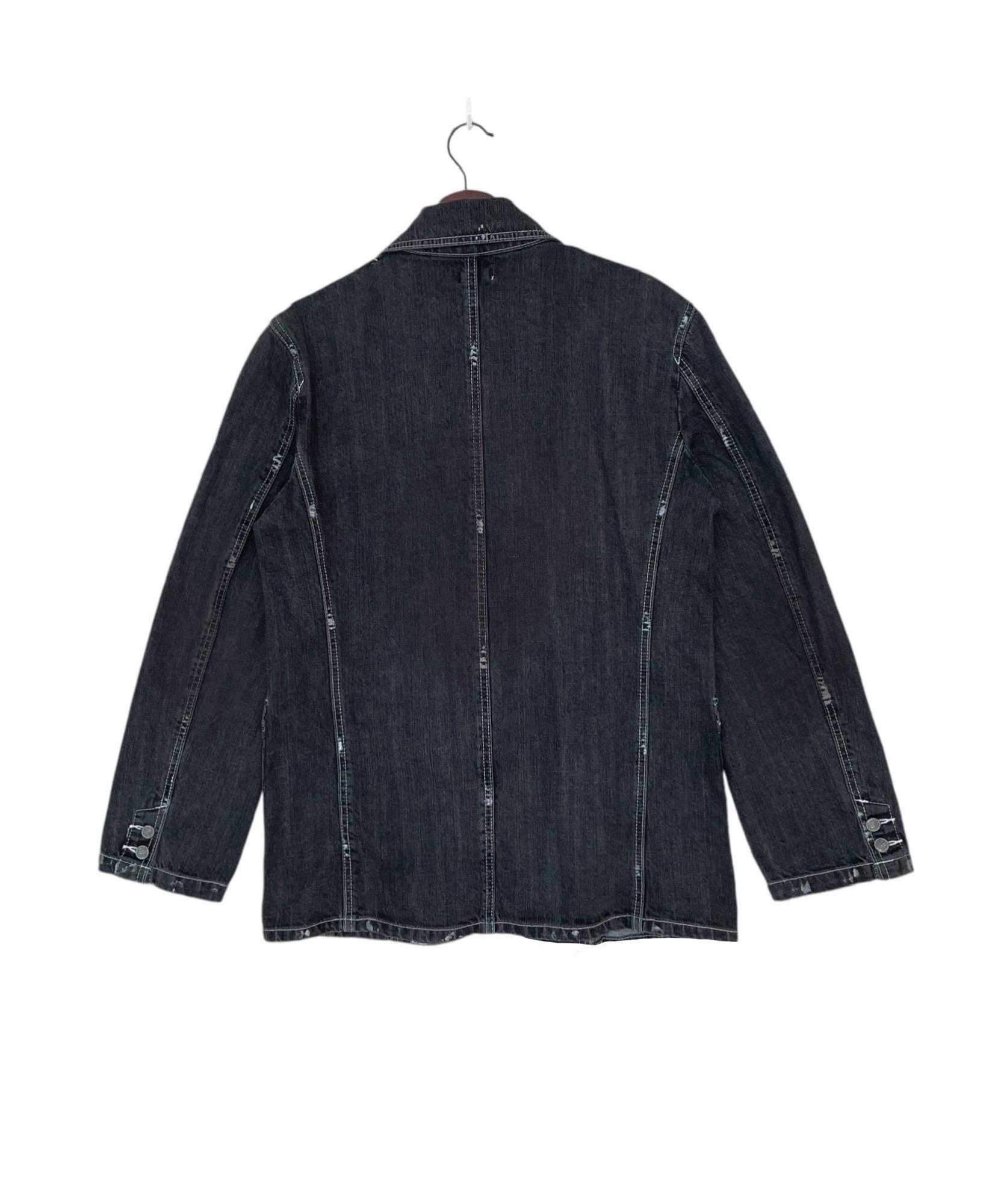 Rare Vintage Japanese Brand Archive Skull Punk Denim Jacket