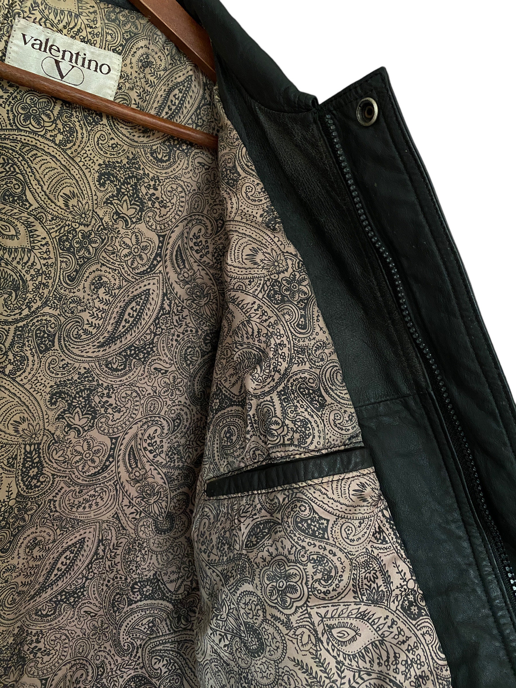 Rare Vintage Valentino Uomo Leather Jacket 1990s - Etsy