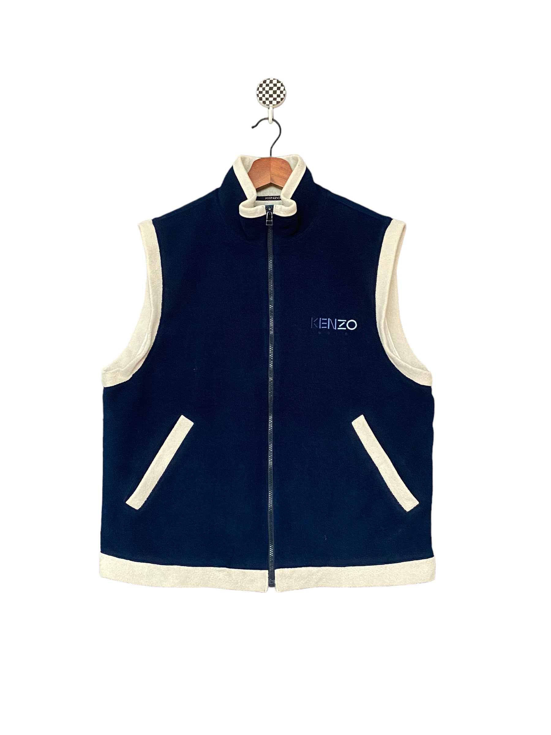 Rara marca vintage Kenzo Big Logo Fleece Vest 1990s Etsy Mexico