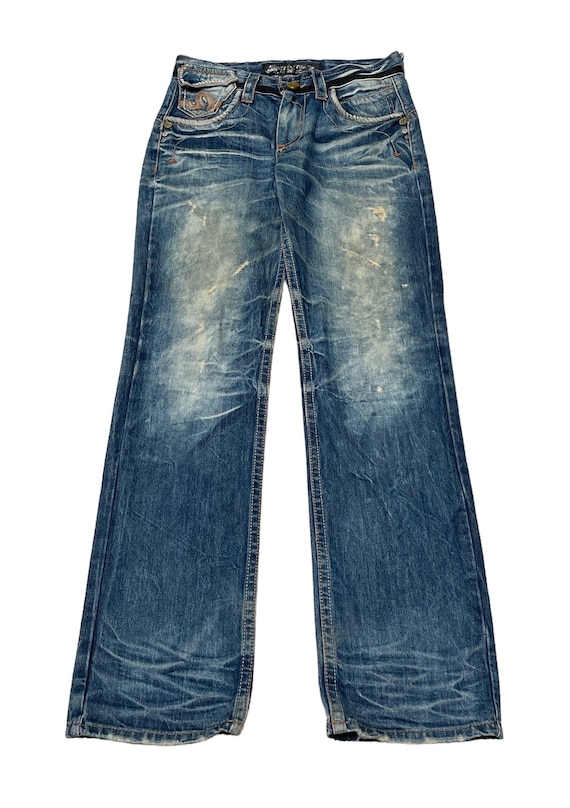 Rare Design Vintage Japanese Brand Red Pepper Distressed Jeans