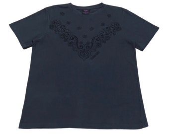 Japanese Brand!! NUMBER NINE Denim Big Logo Spellout Pocket Tee