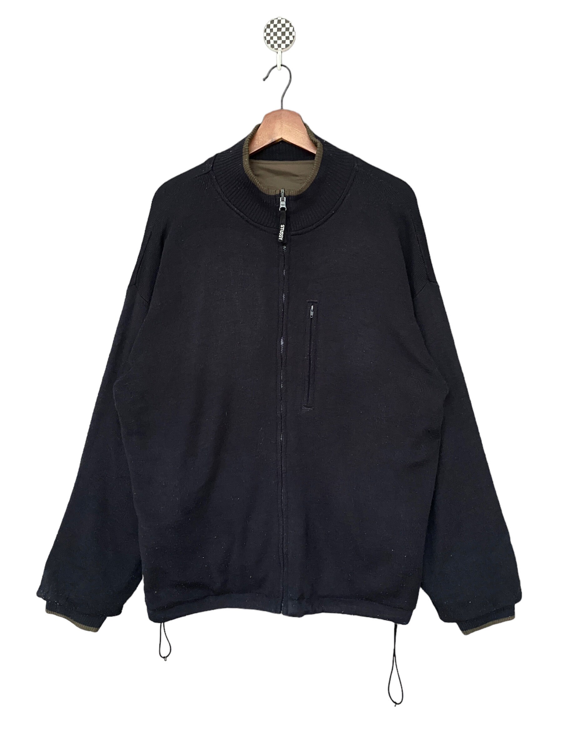 Vintage Stussy Garment Workgear Worker Jacket Hoodie