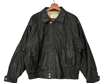 Rare Vintage Valentino Uomo Leather Jacket 1990s