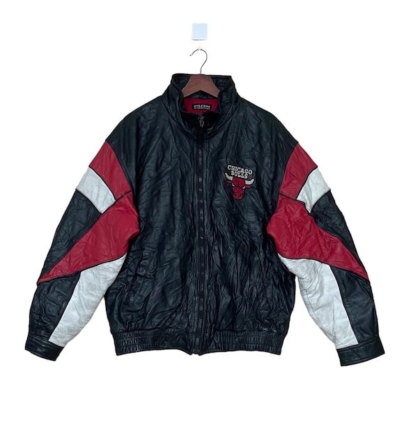 【ワンさん】Chicago Bulls レザージャケット 年代物 激レア 希少なヴィンテージ チーム シカゴ ブルズ レザー ジャケット 1990