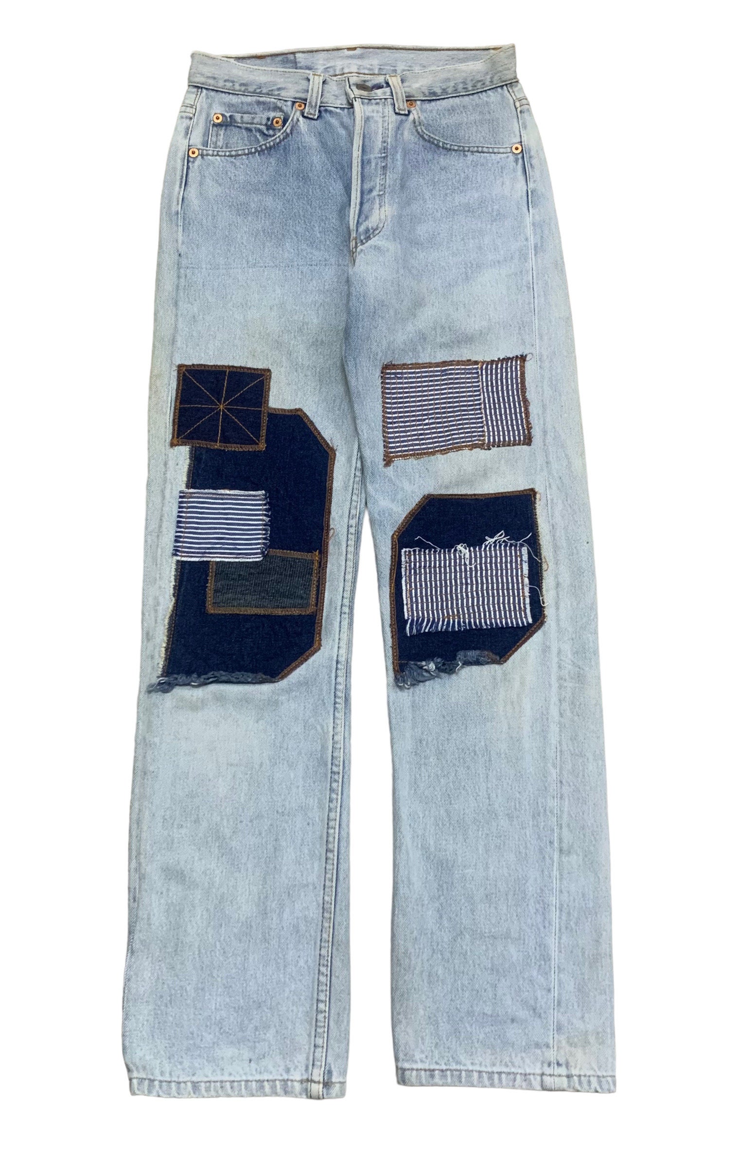 Rare Design Vintage Levis 501 Big E Patchwork Denim 1990s - Etsy