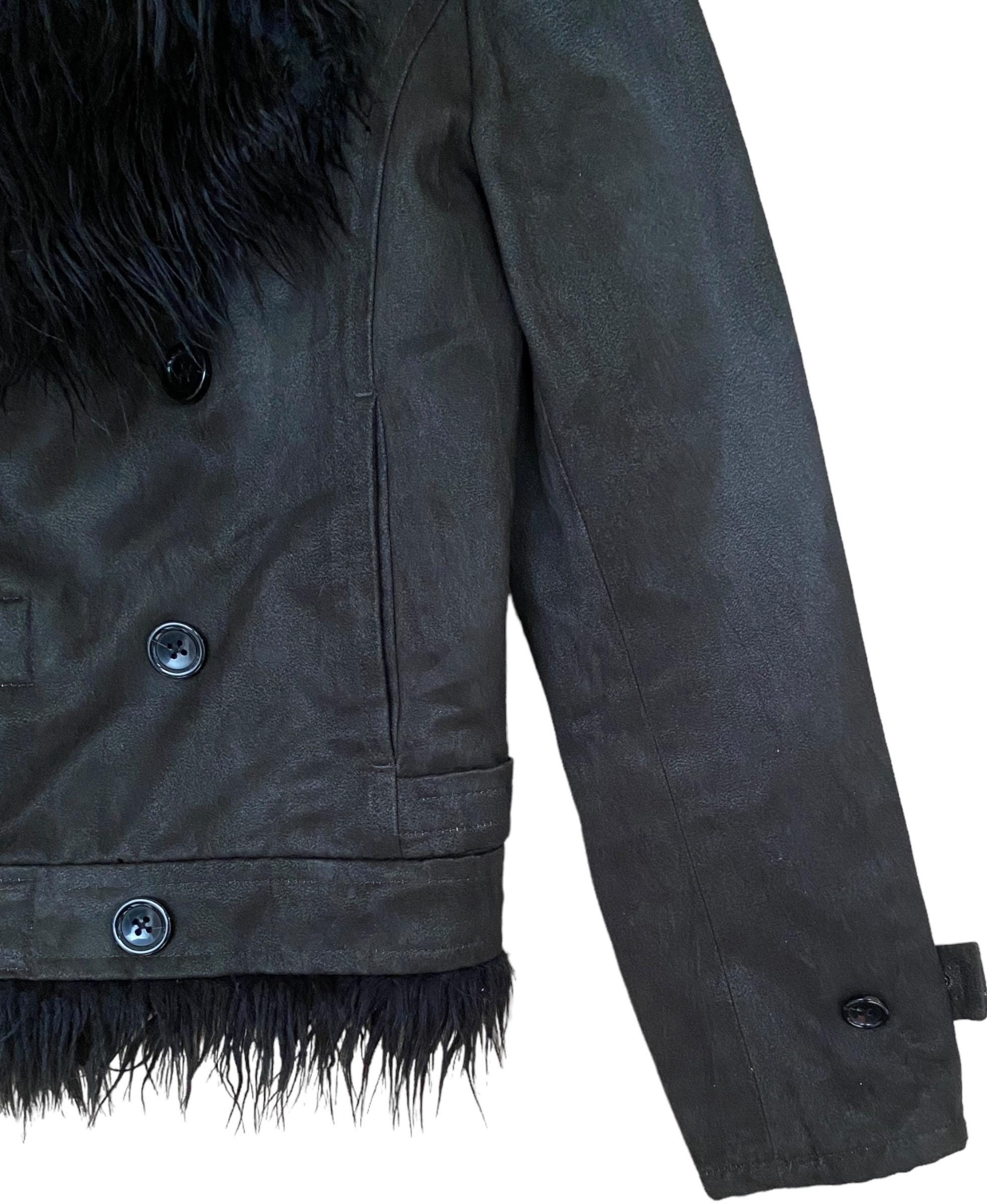 early 00s TORNADO MART Fur Cardigan M