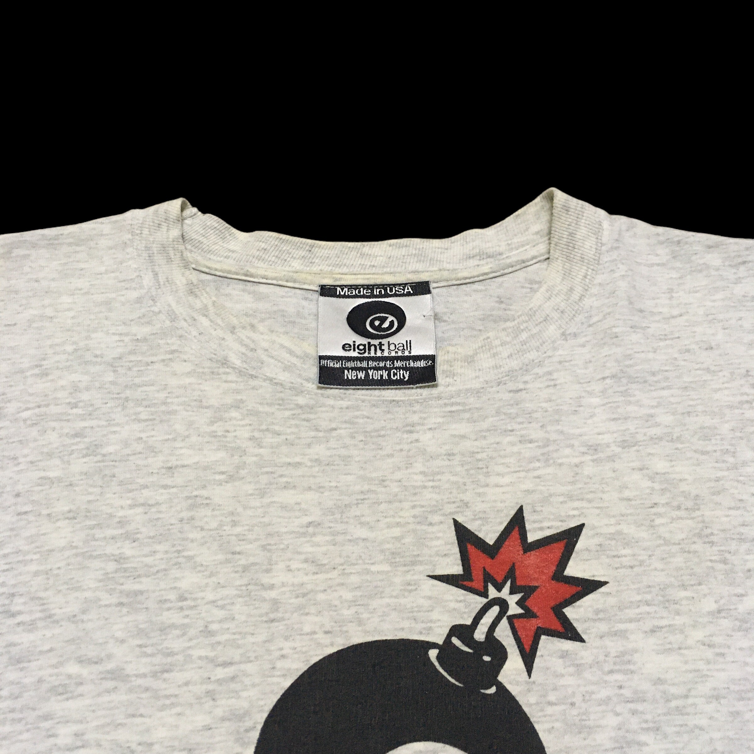 Rare Design Vintage Eightball Records New York T-shirt 1995s