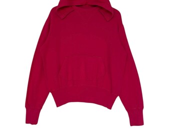 Veste à Capuche Vintage VENTEX HOLLANDE - Taille S - Couleur Blanc/orange - Rare Et Deadstock