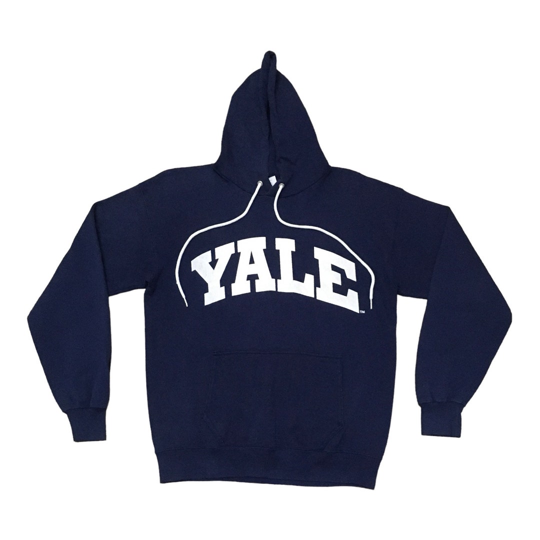 Felpa con cappuccio YALE di marca vintage dal design raro anni '90