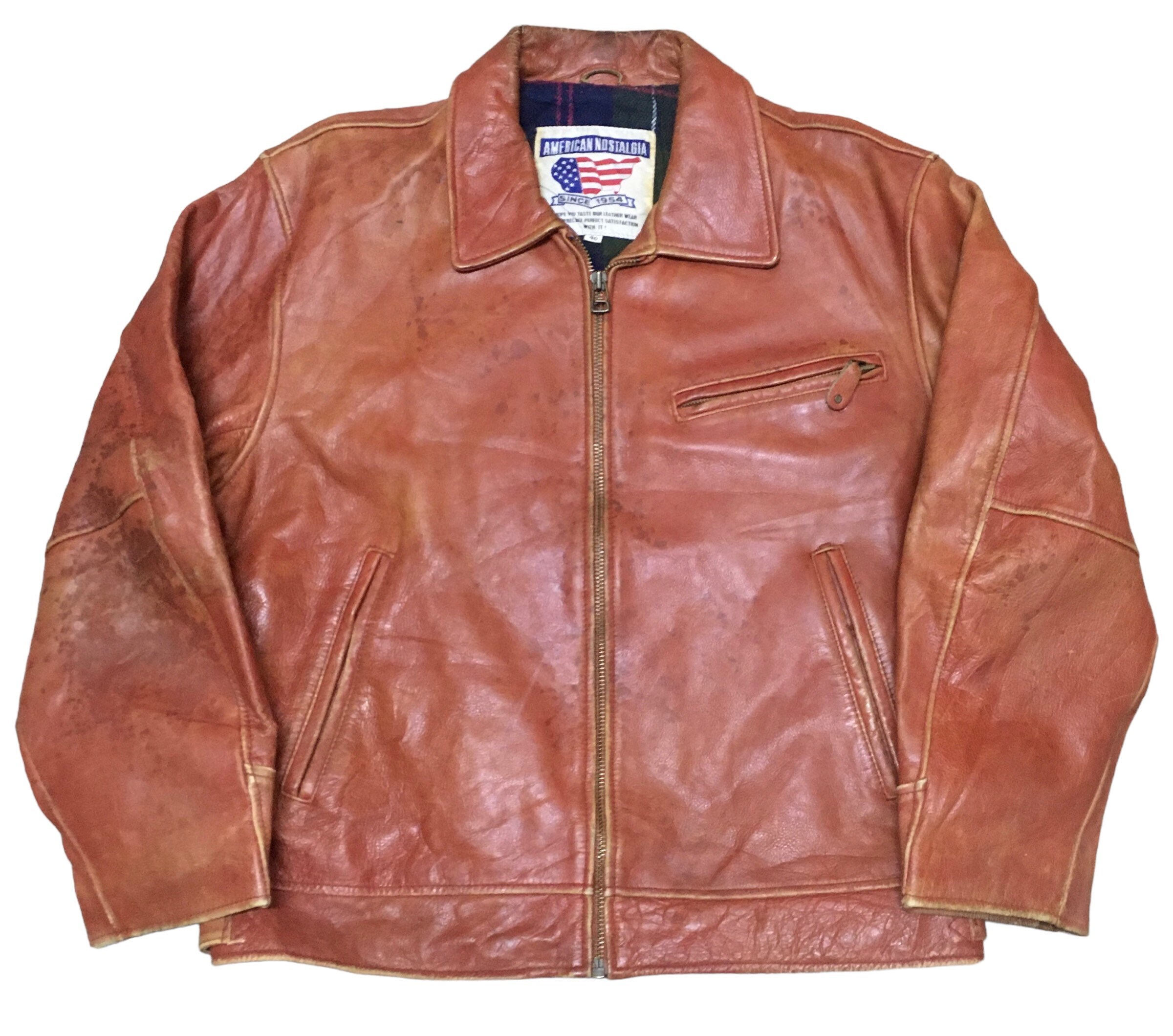 Rare Vintage Brand American Nostalgia Leather Jacket 1980s - Etsy