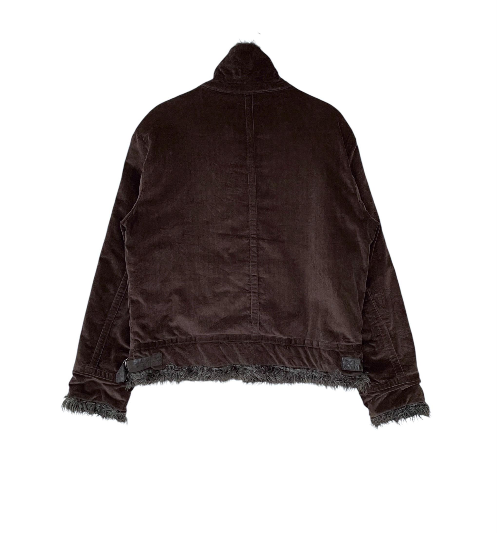 Rare Vintage Japanese Brand Tornado Mart Fur Leather Jacket 1990s