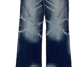W31 Vintage Hideaways Nicole Y2K Flare Denim Jeans Mud Wash 