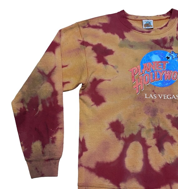 90'S Planet Hollywood Advertising Sweatshirt, Made in USA, Men's M, Vintage cotton red type Vintage Second Hand