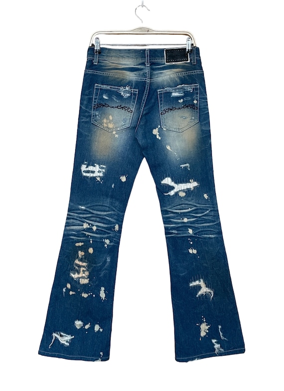 パンツ midas rare python lame denim Rare Design Vintage Japanese Brand Midas Flared Jeans 1990s - Etsy