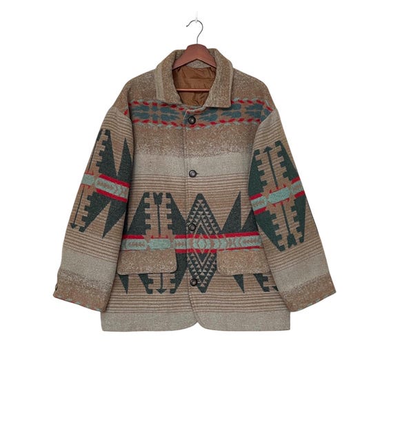 ジャケット・アウター wool jacket vintage 90s Rare Vintage Brand Z.victory Wool Navajo Jacket 1990s - Etsy