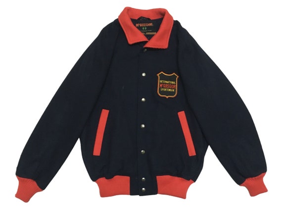 Rare Design Vintage Brand Mcgregor Varsity Jacket… - image 1