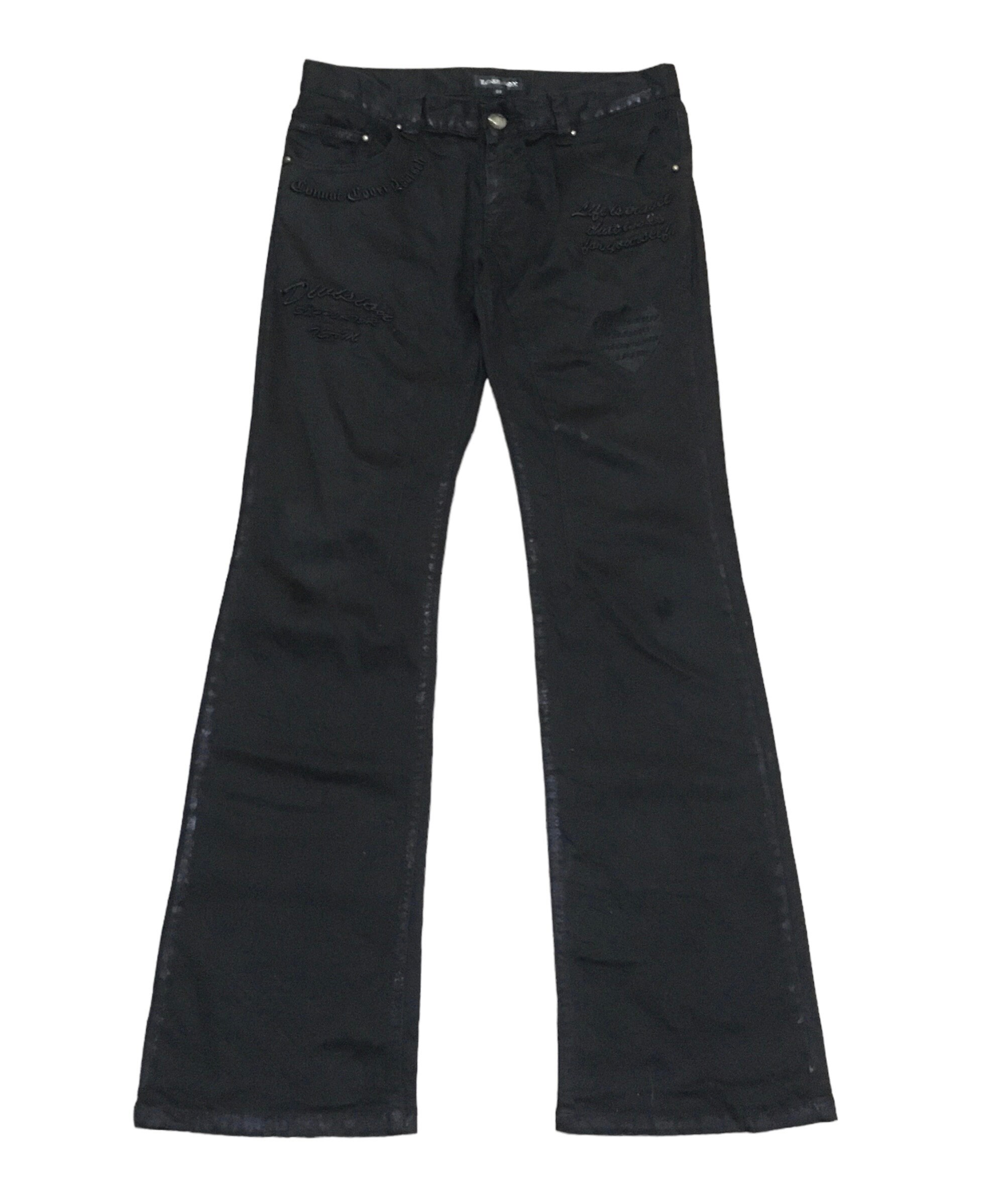 パンツ 00's LOWBOX Bondage Flare Denim Rare Vintage Japanese Brand Lowbox Bondage Pants 1990s - Etsy