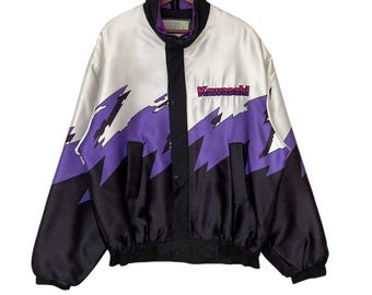 SPECIAL VINTAGE 襤褸JKT Vintage Kawasaki ZRX Wool Leather Varsity Jacket Japanese