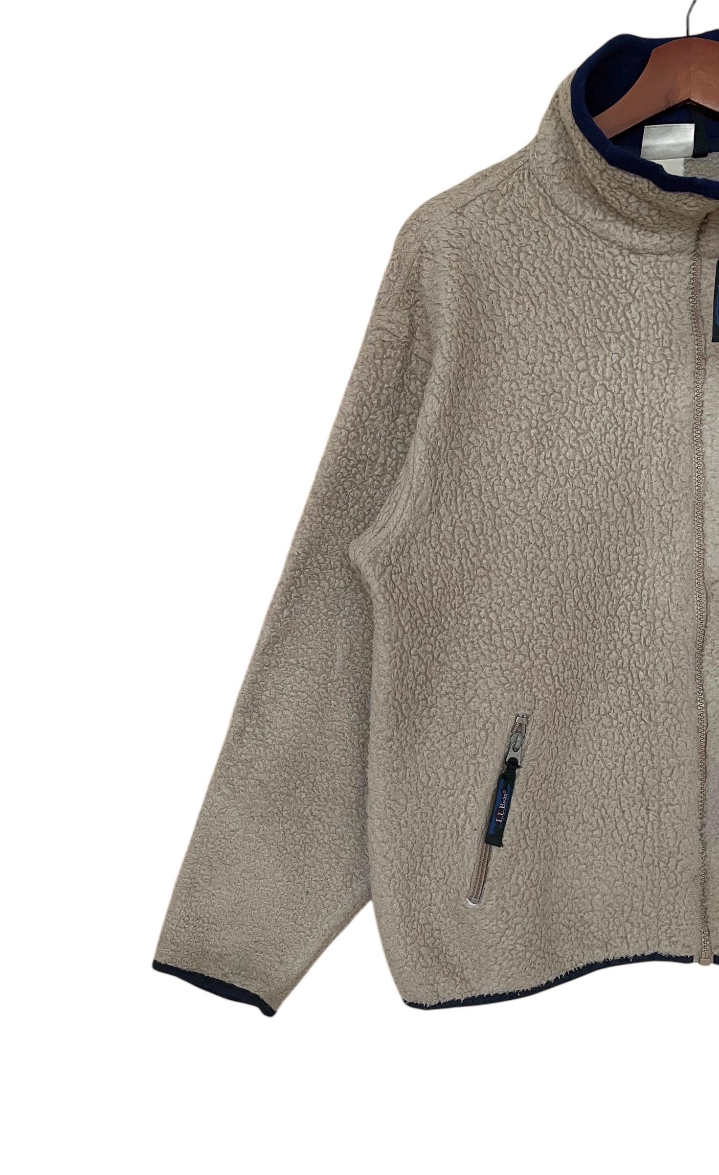 Veste Sherpa Vintage L.L. Bean Pour Femme - Taille L - Marron - Mi-Longue - Occasion Très Bon État