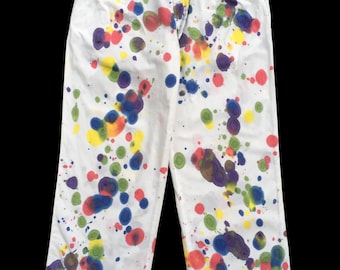 Rare Design Vintage Salvatore Ferragamo Painting Pants 1990s