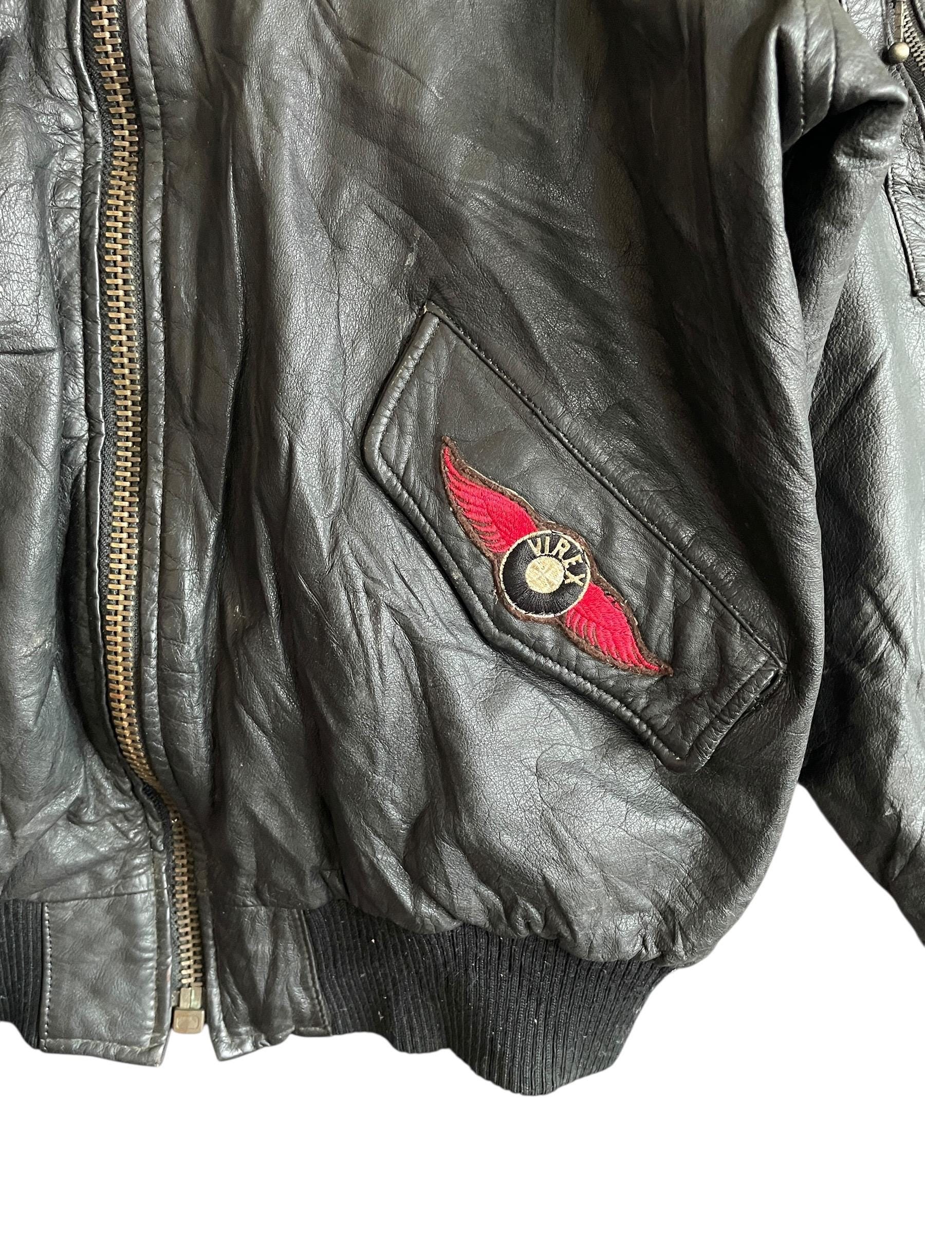 Very Rare Vintage Brand MA-1 Leather Flight Jacket 1980s - Etsy