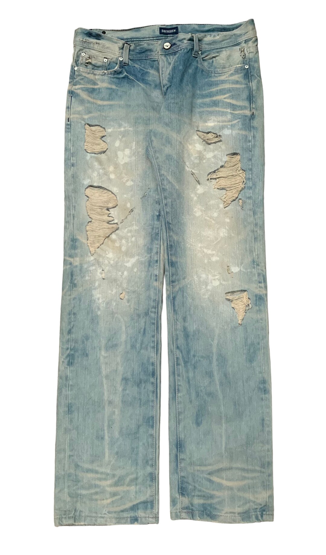 Rare Vintage Japanese Brand Digreen Distressed Jeans 2000s - Etsy