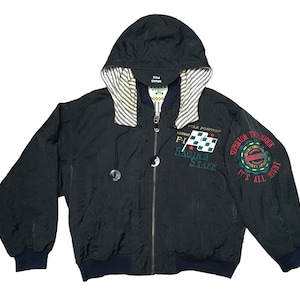 Rare Vintage Racing Team Formula One Bomber Jacket 1990s