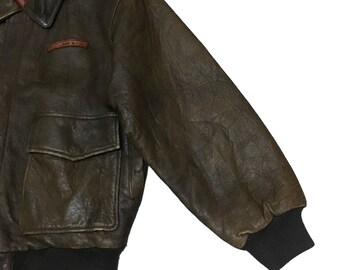 ジャケット・アウター 90s archive BUGLE BOY leather jacket A-2 Black