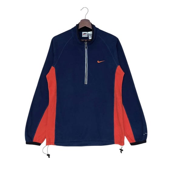 Rare Design Vintage Brand Nike Half Zipper Nylon Jacket 1990s