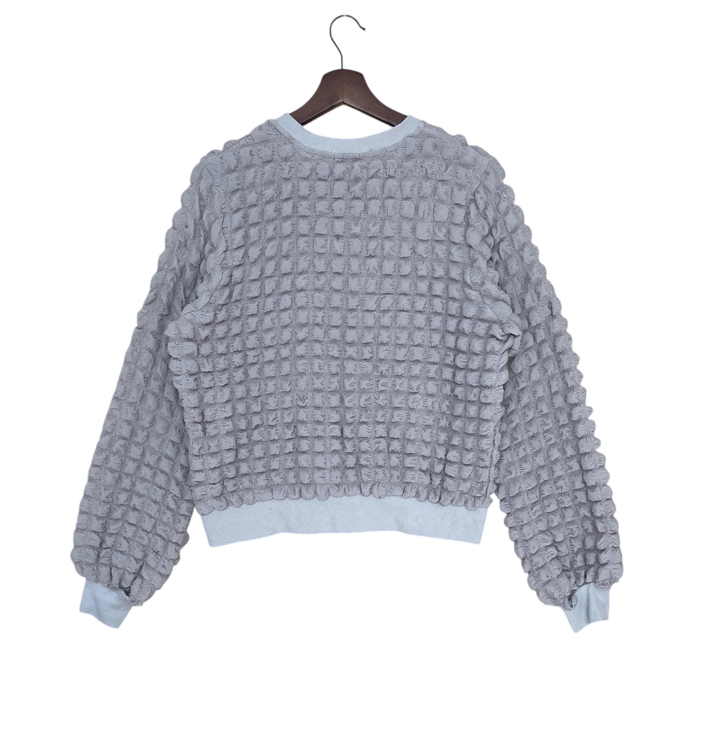 Rare Design Vintage Japanese Brand Colza Fur Bubble Sweatshirt